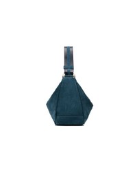 Manu Atelier Blue Fernweh Micro Suede Leather Bag