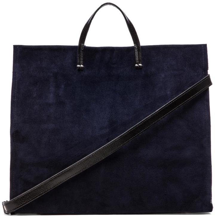 Dark Grey Suede Simple Tote by Clare V