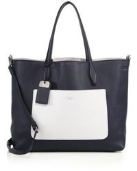 Tod's Joy Large Reversible Two Tone Leather Suede Tote