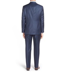 Hickey Freeman Beacon B Classic Fit Solid Wool Suit