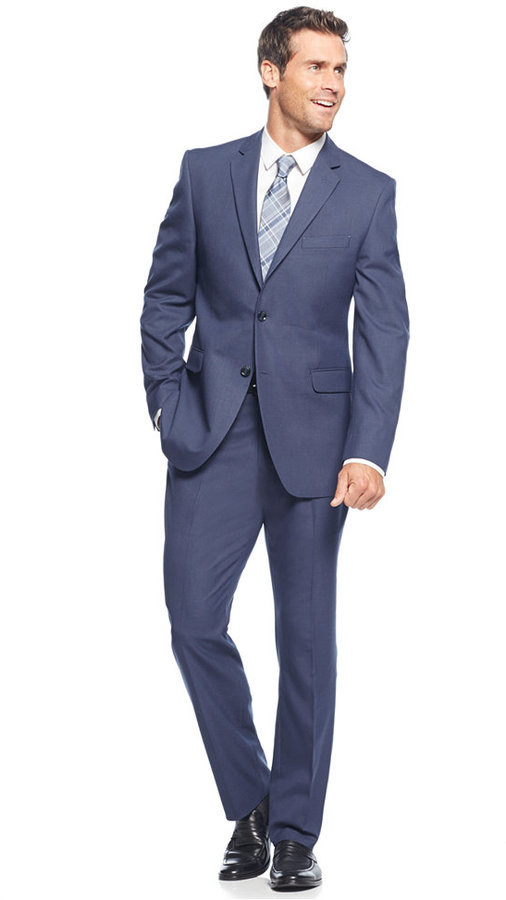 perry ellis navy suit