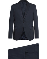 Hugo Boss Blue Slim Fit Stretch Cotton Suit