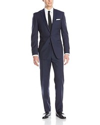 Calvin Klein Marbry Pinstripe Side Vent Suit With Flat Front Pant