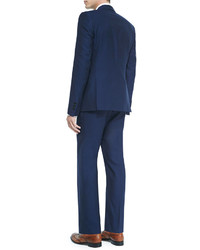 Versace Collection Textured Woolcotton Two Button Suit