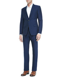 Versace Collection Textured Woolcotton Two Button Suit