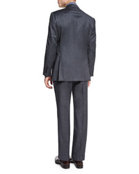 Armani Collezioni G Line Melange Two Piece Suit Gray
