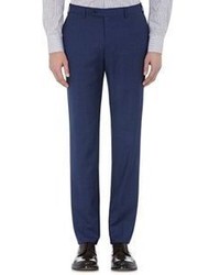 Canali Herringbone Weave Two Button Suit Blue