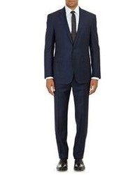 Ralph Lauren Black Label Houndstooth Anthony Two Button Suit Navy