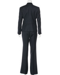 Gucci Leather Trimmed Wool Pantsuit