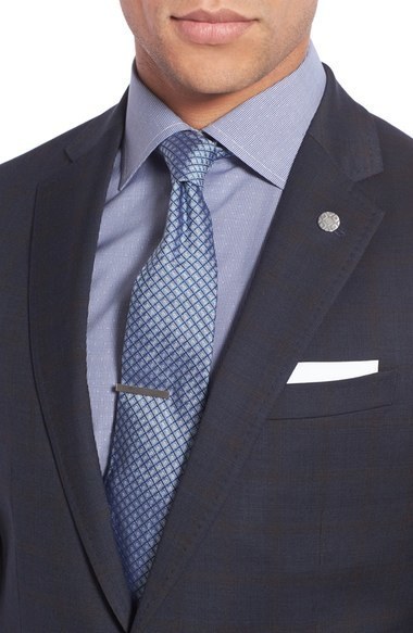 ted baker london jay trim fit plaid wool suit