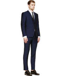 Burberry London Navy Wool Mohair Sterling Suit