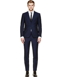 Burberry London Navy Wool Mohair Sterling Suit