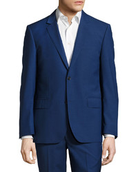 Neiman Marcus Modern Fit Two Button Two Piece Suit Navy