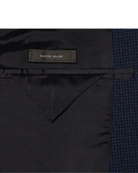 Jil Sander Navy Slim Cut Wool Blend Seersucker Suit