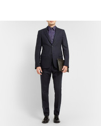 Jil Sander Navy Slim Fit Flecked Wool And Mohair Blend Suit