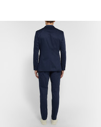 Hugo Boss Navy Slim Fit Stretch Cotton Suit