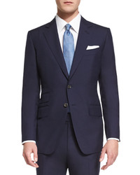 Tom Ford Oconnor Base Plain Weave Sharkskin Two Piece Suit Bright Navy