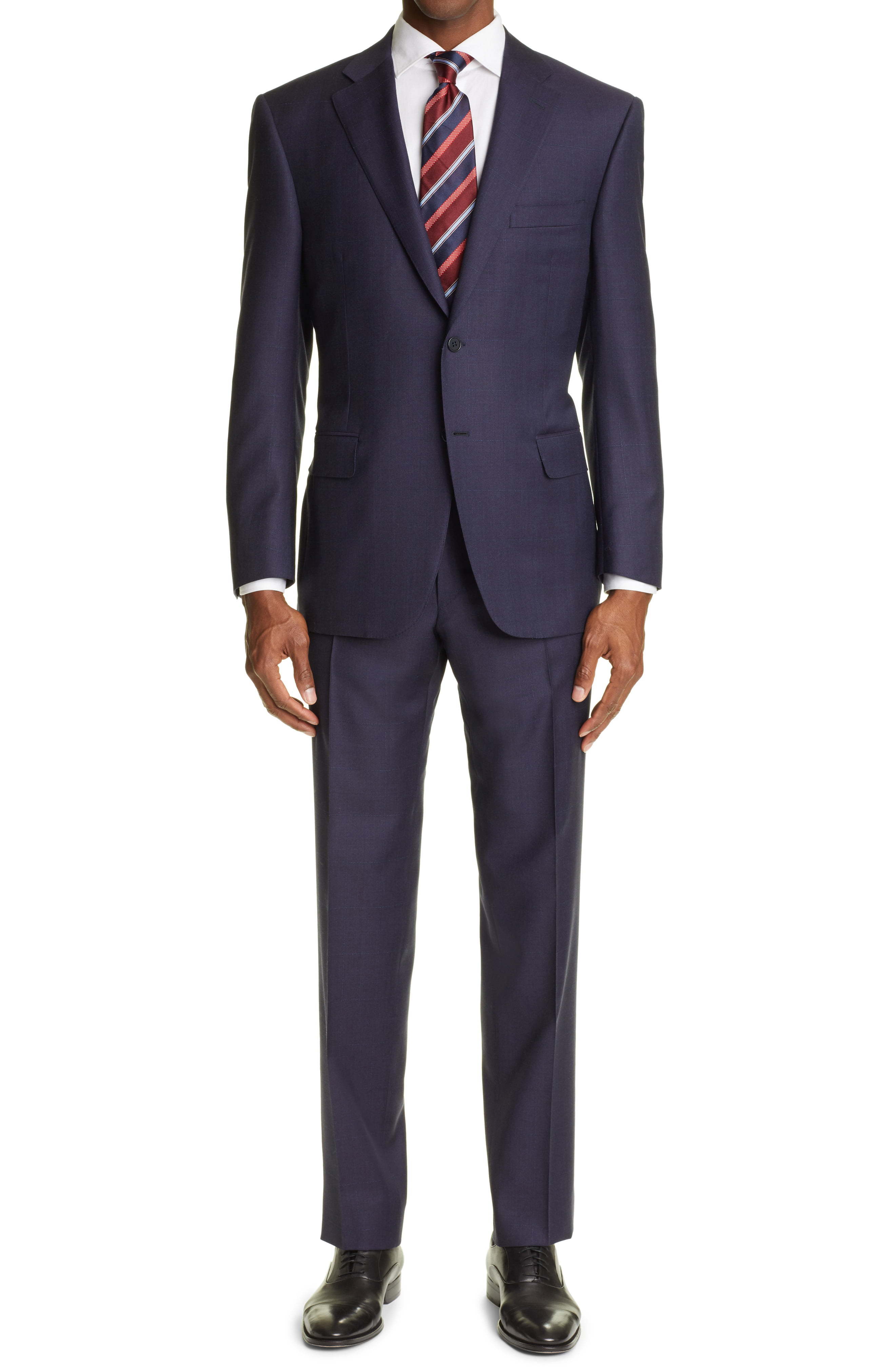 Canali Sienna Soft Jacquard Plaid Wool Suit, $1,995 | Nordstrom | Lookastic