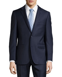 DKNY Slim Fit Solid Twill Two Piece Suit Navy