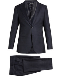 Giorgio Armani Soho Peak Lapel Single Breasted Wool Blend Suit