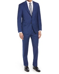 Peter Millar Tailored Blue Check Wool Suit At Nordstrom