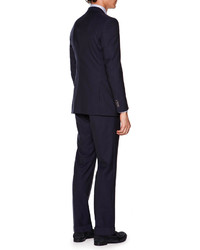 Giorgio Armani Taylor Alternating Stripe Suit Bright Navy