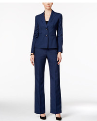 Le Suit Two Button Melange Pantsuit