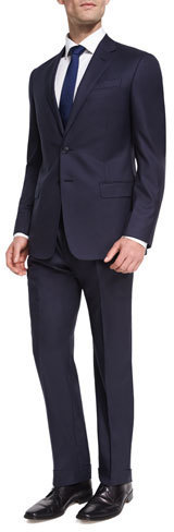 Giorgio Armani Two Button Soft Basic Suit Navy, $2,895 | Neiman Marcus ...