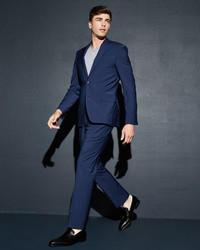 John Varvatos Wool Blend Two Piece Suit Blue