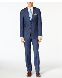 Calvin Klein X Fit Navy Solid Extra Slim Fit Suit