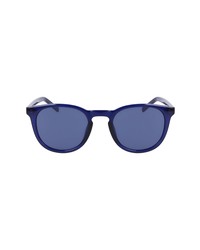 Converse 50mm Round Sunglasses In Crystal Midnight Navy At Nordstrom