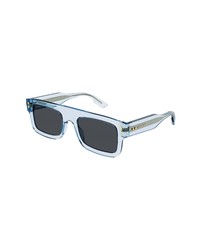 Gucci 53mm Square Sunglasses In Light Blue At Nordstrom