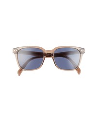 Celine 58mm Square Sunglasses In Shiny Light Brown Blue At Nordstrom