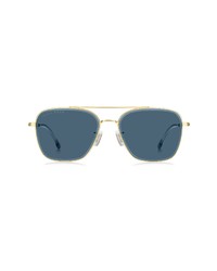 BOSS 60mm Rectangular Sunglasses In Mt Gold Blue At Nordstrom