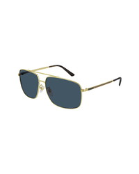 Gucci 63mm Oversize Aviator Sunglasses