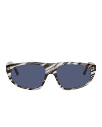 Balenciaga Black And White Cat Eye Sunglasses