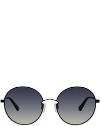 McQ Black Metal Round Sunglasses
