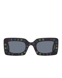 Marc Jacobs Black The Logo Rectangular Sunglasses