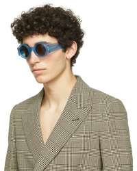 Dries Van Noten Blue Linda Farrow Edition C17 Sunglasses