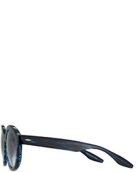 Barton Perreira Carnaby 55 Midnight Smolder Round Sunglasses