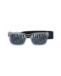 Christian Dior Dior 54mm Tether Cd Link Sunglasses In Crystal Blu Mirror At Nordstrom