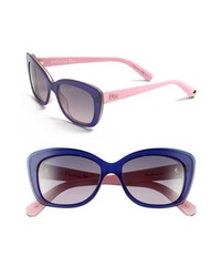 Dior Promesse 53mm Retro Sunglasses Navy Pale Pink One Size