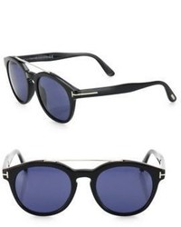 Tom Ford Eyewear Newman 53mm Round Sunglasses