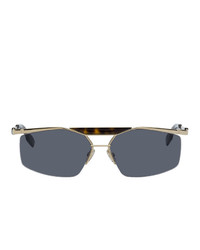 Dior Homme Gold Navigator Psychodelic Sunglasses