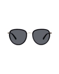CHRISTOPHER CLOOS Gouverneur 49mm Polarized Round Sunglasses In Noireblack Dark At Nordstrom