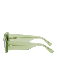 Dries Van Noten Green Linda Farrow Edition 137 C4 Sunglasses