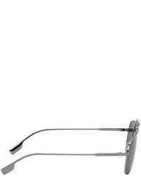 Burberry Gunmetal Check Aviator Sunglasses