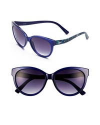 Kensie Clyn 57mm Cats Eye Sunglasses Navy Marble One Size