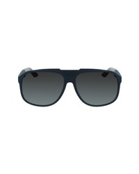 Salvatore Ferragamo Lifestyle 61mm Aviator Sunglasses In Blue At Nordstrom