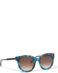 Thierry Lasry Lively Cat Eye Acetate And Rose Gold Tone Sunglasses Blue